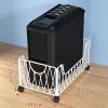 HEAIQI Computer Stand Pc Stand Mobile CPU Stand Holder, Metal PC Tower Stand Cart, Floor PC Stand CPU Holder with 4 Caster Wheels Under Desk Computer Tower Stand Printer Stand(Black) view 2