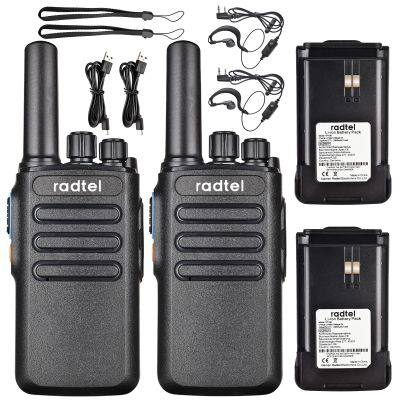 Radtel RT16 FRS Two Way Radio Long Range Rechargeable, USB-C Charging Walkie Talkies for Adults, License-Free 16 Channel Business Radios with VOX for Outdoor Restaurant Camping (2 Pack)
