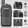 Radtel RT16 FRS Two Way Radio Long Range Rechargeable, USB-C Charging Walkie Talkies for Adults, License-Free 16 Channel Business Radios with VOX for Outdoor Restaurant Camping (2 Pack) view 3