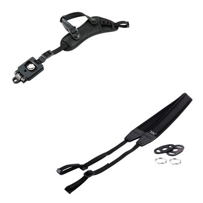 JJC Deluxe Microfiber Camera Hand Strap & Neck Shoulder Strap for Canon EOS R7 R10 R50 M50 Mark II, Sony ZV-E10 A6600 A6500 A6400 A6100 A6000 A7C II A7CR, Fuji X-T5 X-T4 X-T3 & More Mirrorless Cameras