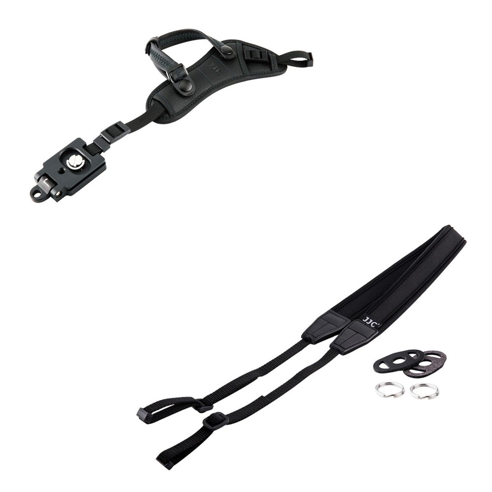 JJC Deluxe Microfiber Camera Hand Strap & Neck Shoulder Strap for Canon EOS R7 R10 R50 M50 Mark II, Sony ZV-E10 A6600 A6500 A6400 A6100 A6000 A7C II A7CR, Fuji X-T5 X-T4 X-T3 & More Mirrorless Cameras