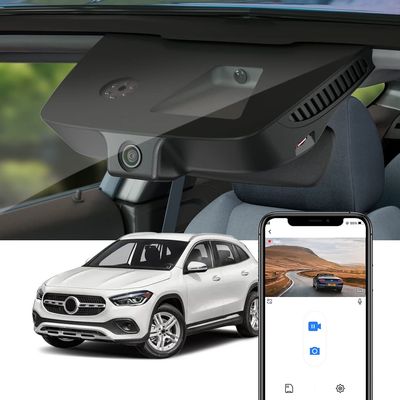 Fitcamx 4K Dash Cam Suitable for Mercedes-Benz GLA 250 4MATIC 2015-2023 H247 X156 (HD2-6711), Factory OEM Style, UHD 2160P Video, Built-in WiFi & APP, G-Sensor, Loop Recording, Easy to Set, 64GB Card