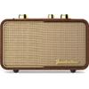 TRENBADER Retro Wood Bluetooth Radio with Built-in Speakers, Wireless Portable Speakers with Subwoofer-Elegant & Vintage Design, Rotary AM/FM Tuning Dial, Wireless Streaming (Retro Dark Wood) view 1