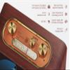 TRENBADER Retro Wood Bluetooth Radio with Built-in Speakers, Wireless Portable Speakers with Subwoofer-Elegant & Vintage Design, Rotary AM/FM Tuning Dial, Wireless Streaming (Retro Dark Wood) view 3
