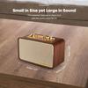 TRENBADER Retro Wood Bluetooth Radio with Built-in Speakers, Wireless Portable Speakers with Subwoofer-Elegant & Vintage Design, Rotary AM/FM Tuning Dial, Wireless Streaming (Retro Dark Wood) view 4