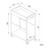 Computer Stand Pc Stand 2-Tier Desktop PC Tower Stand with Storage, Mobile PC Case Stand, Sturdy Steel Frame, Rolling CPU Stand Holder with Locking Computer Tower Stand Printer Stand(B) view 2