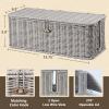 BROWNLILY Cable Management Box, Rattan Style Cord Organizer for Desk Cord Hider Outlet Covers Baby Proofing for Power Strip TV PC Router Charger Under Desk Storage with Lockable Lid and Cable Ties view 2