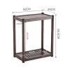 Computer Stand Pc Stand Solid Wood PC Tower Stand, 2-Tier Mobile CPU Holder, Floor Standing PC Main Case Stand with Invisible Caster PC Tower Stand Computer Tower Stand Printer Stand(A,Small) view 2