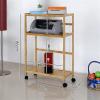 Computer Stand Pc Stand PC Tower Stand with Wheels, 3-Tier Movable Printer Stand with Storage, Rolling PC Case Floor Stand with Open Shelves Computer Tower Stand Printer Stand(B,59*26*86cm) view 2