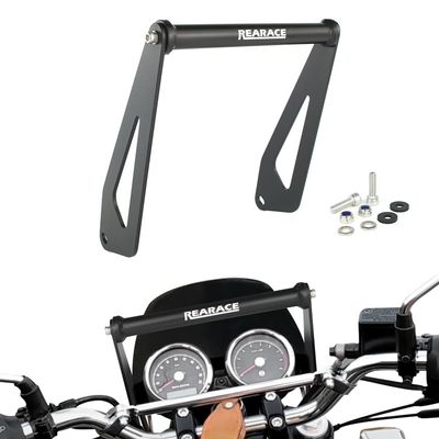 REARACE GPS Navigation Phone Holder Bracket Fit for Royal Enfield Interceptor 650 2018-2024, Meteor 350 Supernova 2023-2024 Motorcycle GPS Navigation Mount Bracket Holder