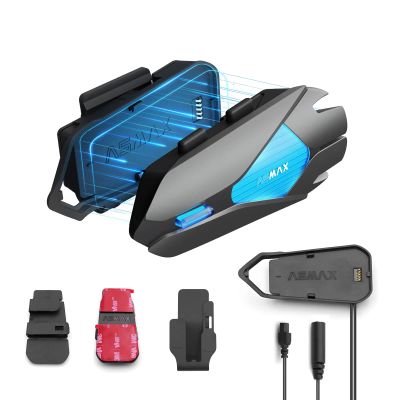 ASMAX Z1 Motorcycle Bluetooth Headset 1 Set, with Extra Mount Base Kit