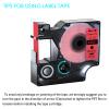 GREENCYCLE Compatible for DYMO D1 45017 S0720570 Label Maker Tape A45017 Refill Black on Red 1/2" (12mm) x 23ft (7m) for DYMO LabelManager 160 420P 210D 280 360D PnP view 3