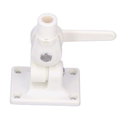 Versatile Marine Antenna Mount with Dual Ratchet Base for Installation on Boats