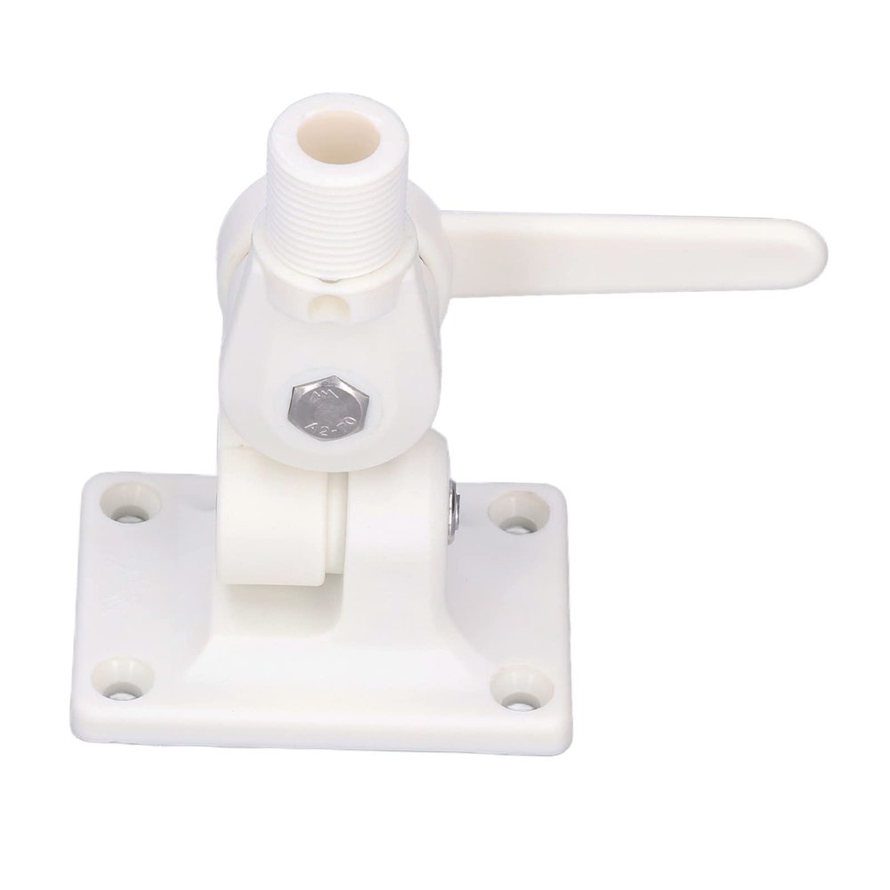 Versatile Marine Antenna Mount with Dual Ratchet Base for Installation on Boats