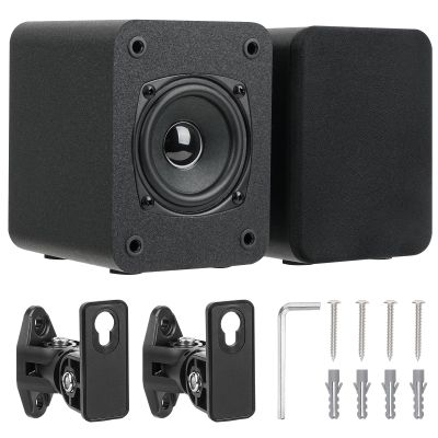 Saiyin Wall Mount Passive Speakers, 3 inch Full Range Speaker, Indoor Rear Surround Sound Speakers, Passive Bookshelf Speakers for Home Theater, Receiver or Amplifier Required