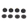 4PCS Speaker Isolation Feet Pad, Shock Absorption Amplifier Spike Isolation Feet Mat for Turntable Subwoofer Speaker Amps (Black) view 1