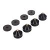 4PCS Speaker Isolation Feet Pad, Shock Absorption Amplifier Spike Isolation Feet Mat for Turntable Subwoofer Speaker Amps (Black) view 4