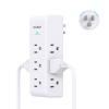Surge Protector Outlet Extender with Rotating Plug, 9 AC Multi Plug Wall Outlet Expander, 1800J Wall Charger, 3-Sided Power Strip Electrical Plug Adapter Outlet Splitter for Home Office College Dorm view 1