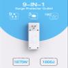 Surge Protector Outlet Extender with Rotating Plug, 9 AC Multi Plug Wall Outlet Expander, 1800J Wall Charger, 3-Sided Power Strip Electrical Plug Adapter Outlet Splitter for Home Office College Dorm view 3