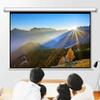 60" 16:9/4:3 HD Manual Projector Screen with Auto Lock Anti-Crease Projection Screen Pull Down, Retractable Indoor Outdoor Moive Projector Screen White, Wall/Ceiling Mount(16:9) view 2