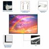 60" 16:9/4:3 HD Manual Projector Screen with Auto Lock Anti-Crease Projection Screen Pull Down, Retractable Indoor Outdoor Moive Projector Screen White, Wall/Ceiling Mount(16:9) view 4