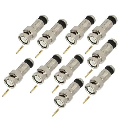 10X RG6 BNC Male Compression Snap Seal Plug Connector Sky Satellite Virgin Cable