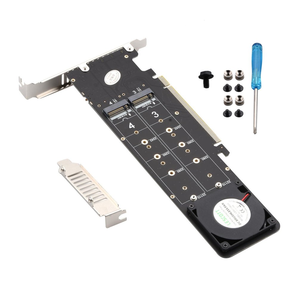 Replacement PCIE 4.0 x16 to M.2 M-Key NVME SSD Expansion Split Card