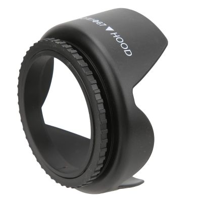 67mm Lens Hood Set with Rubber Lens Hood Hood Lens and Cloth 4 in 1 Camera Lens Hood Kit for Compatible with and Other Lenses (67mm)