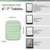 Clezolraa 6-7 Inch Puffy Sleeve Case for 7" Kindle Paperwhite 12th Gen/Colorsoft 2024, 6.8" Kindle Paperwhite 11th Gen, 6" Kindle 11th Gen 2024/2022, Oasis, Protective Pouch Bag, Green view 2