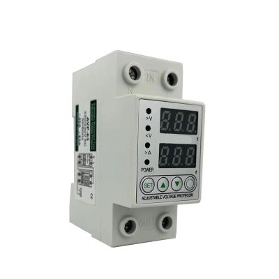 AVP-63 40A 63A 230V Single Phase Digital Current Din Rail Adjustable Over and Under Voltage Protector 1Pcs(40A)