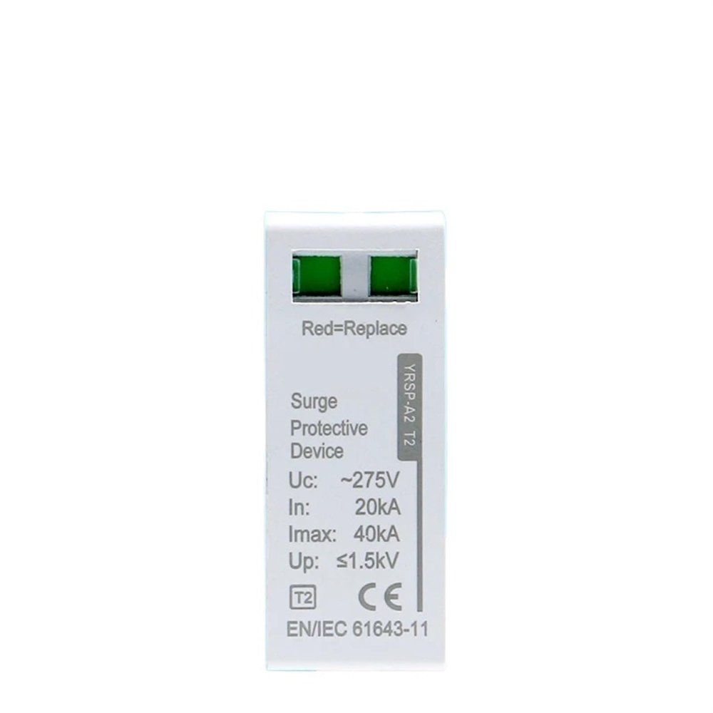 AC SPD Replace Module for 275V 420V 20~40KA Surge Protective Device Arrester Surge Protector Replace Core YRSP-A2-2P 1Pcs(420V)