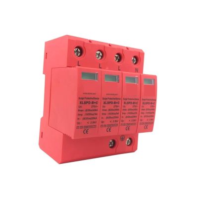 Arrester T1 T2 SPD 275V 20kA 40kA Surge Protection Device Power Surge Protector 4P SPD 1Pcs