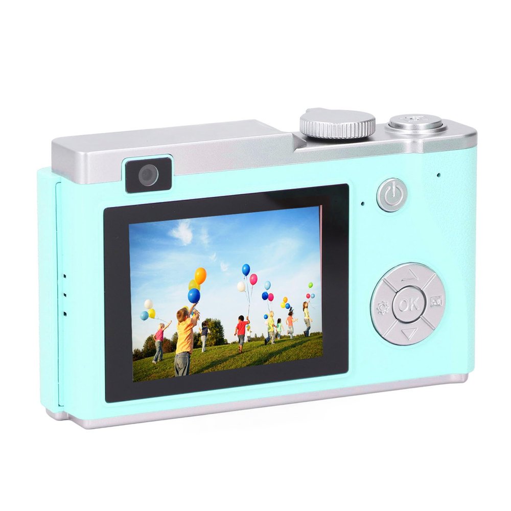GOWENIC Digital Camera, 48MP 1080P HD Vlogging Camera with Front/Rear Dual Lens for Photography, Digital Point and Shoot Camera with 2.4 Screen, Auto Focus, 16X Digital Zoom (Light