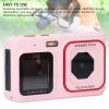 Digital Camera, 72MP 2.5K Ultra HD Vlogging Camera with Dual Screen, Autofocus, 16X Digital Zoom, Point and Shoot Camera Video Camera for Travel (Pink) view 3