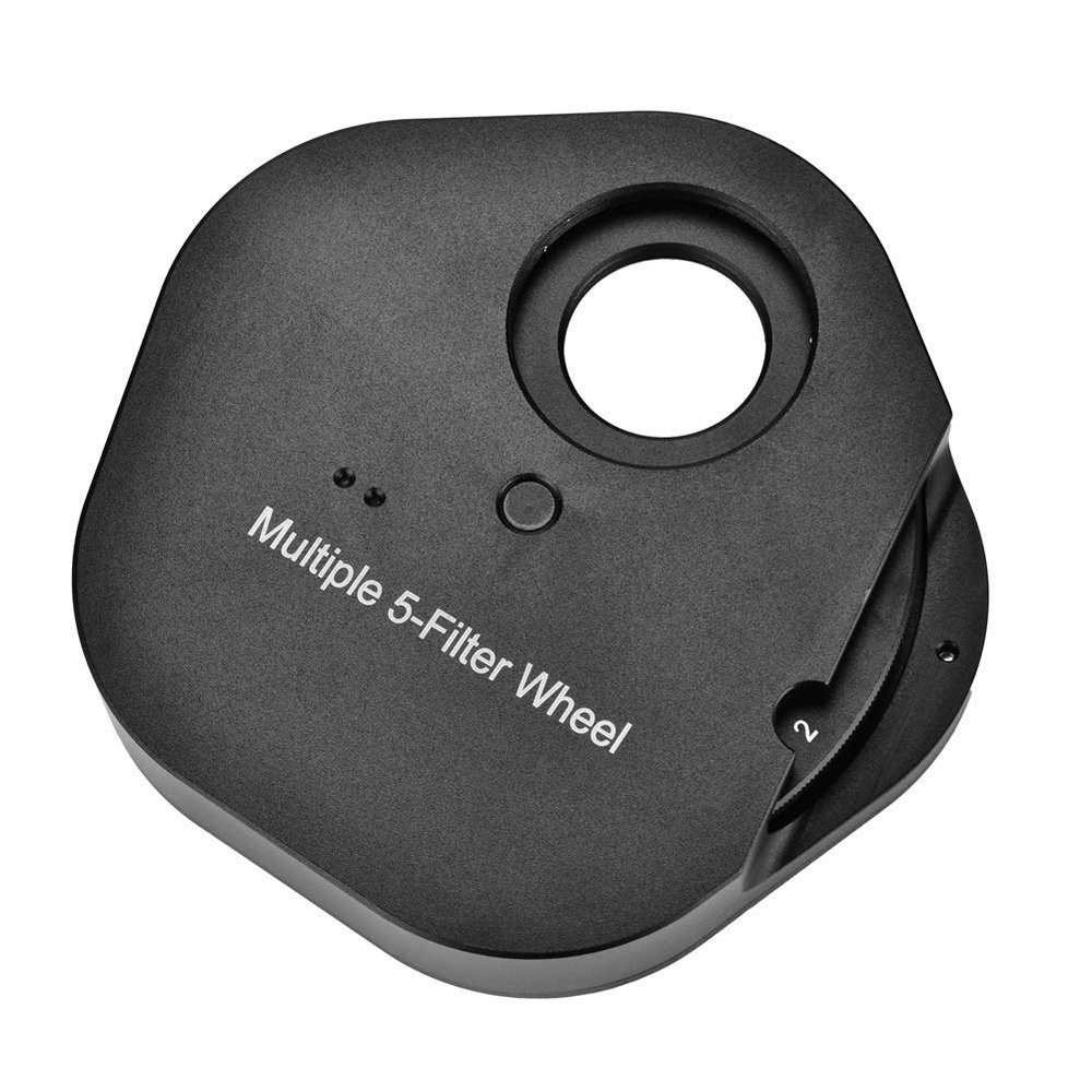 1.25inch Eyepiece 5 Position Manual Filter Wheel T2 Mount Camera Adapter Telescopes Black