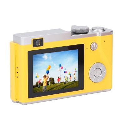 ASHATA 1080P Digital Camera for Photography, 48MP Vlogging Camera 16X Digital Zoom CCD Camera, Autofocus, Video Compact Point Shoot Camera, 2.4 inch Display, Vlog Selfie Camera (Yellow)