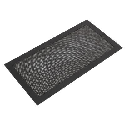 140x280mm DIY PC Case Dust Mesh Filter, 2 Pack PVC Mesh Filter Cover with Magnetic Strip, Computer Cooler Fan Dust Filter Cover for PC Case Power Supply, Fan Vent (Black)