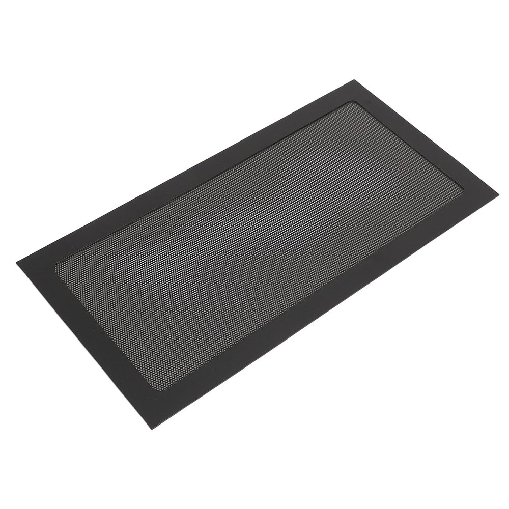140x280mm DIY PC Case Dust Mesh Filter, 2 Pack PVC Mesh Filter Cover with Magnetic Strip, Computer Cooler Fan Dust Filter Cover for PC Case Power Supply, Fan Vent (Black)