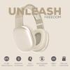 Gabba Goods Wireless Over Ear Bluetooth Headphones with Microphone - Wireless Headset -Noise Reduction - Bluetooth, Wired,Built in Micro SD for Travel, Home, Work TV,PC,Gaming,Cellphone (Beige) view 3