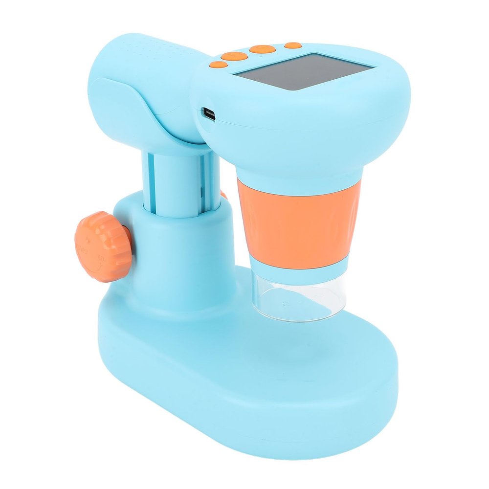100-800X Kids Microscope, 2 Inch Screen, 8 LEDs with Camera Function, for, Jewelry, Stamp Inspection, USB Connect