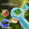 100-800X Kids Microscope, 2 Inch Screen, 8 LEDs with Camera Function, for, Jewelry, Stamp Inspection, USB Connect view 2