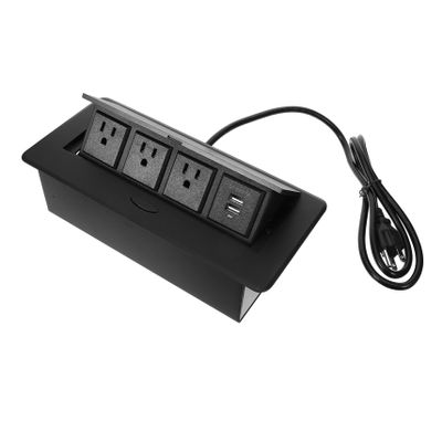 GLEAVI Multiple USB Ports Desk Charger Us Socket Countertop Power Outlet Box Office Conference Table