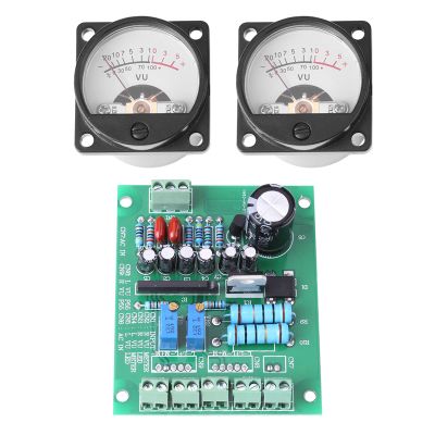 2 X VU Meter, Warm Backlight, Recording + Audio Level Amplifier with Driver Board