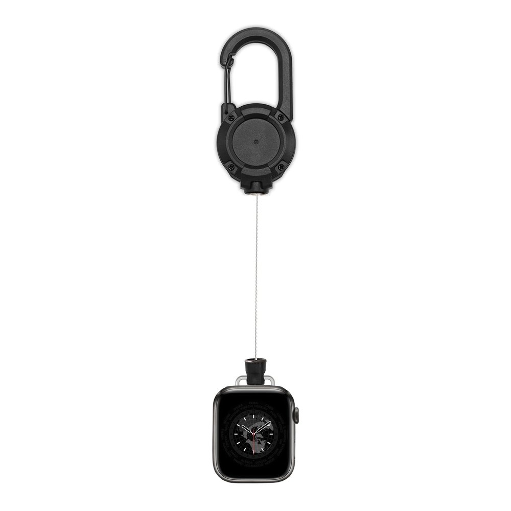 Bshirmay Badge Holder Retractable Clip Compatible with Apple Watch Band Series 11/10/9/8/7/6/5/4, SE 3/2/1, Ultra 3/2/1, Stretchable Badge Reel Clip for iWatch 38mm 40mm 41mm 42mm 44mm 45mm 46mm 49mm