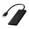 Elecom U3HC-H040PBK USB Hub, 4-in-1 USB-C Connection, 3 USB-A, 1 USB-C, Charging, Supports PD100W, High Speed Data Transfer, Black view 1
