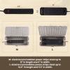 BROWNLILY Cable Management Box, Rattan Style Cord Organizer for Desk Cord Hider Outlet Covers Baby Proofing for Power Strip TV PC Router Charger Under Desk Storage with Lockable Lid and Cable Ties view 4