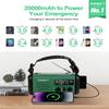 Emergency Crank Radio, 20000mAh Solar Hand Crank Weather Radio NOAA/AM/FM view 4
