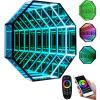Tunnel Light 3D Mirror Light,Infinity Mirror Tunnel Lamp,Smart Wall-Mounted Mirror Atmosphere Light with Remote Control APP Control Suitable for Home Bedroom Living Room Party Bar,70cm/27.6in view 1