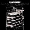 3.5in DIY Hard Drive Bracket Transparent Drive Bracket Multi Layer Acrylic Drive Bracket for Desktop with Accurate Mounting Hole Support 10 Hard Drives 3 Fans view 4