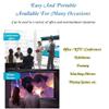 4:3/16:9 Portable Projector Screen Tripod Stand, Lightweight Carry Projector Screen for Office Presentation, Projector Screen for Classroom Education(4:3-Glass Beads,50in) view 4